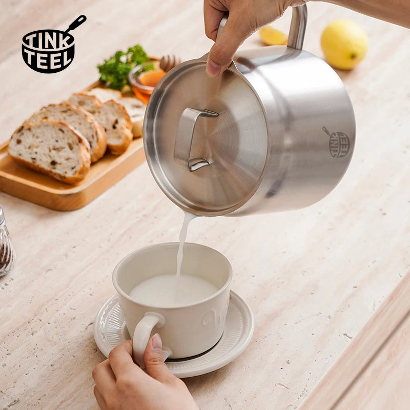 Stainless Steel Deep Fryer Pot with Basket & Strainer