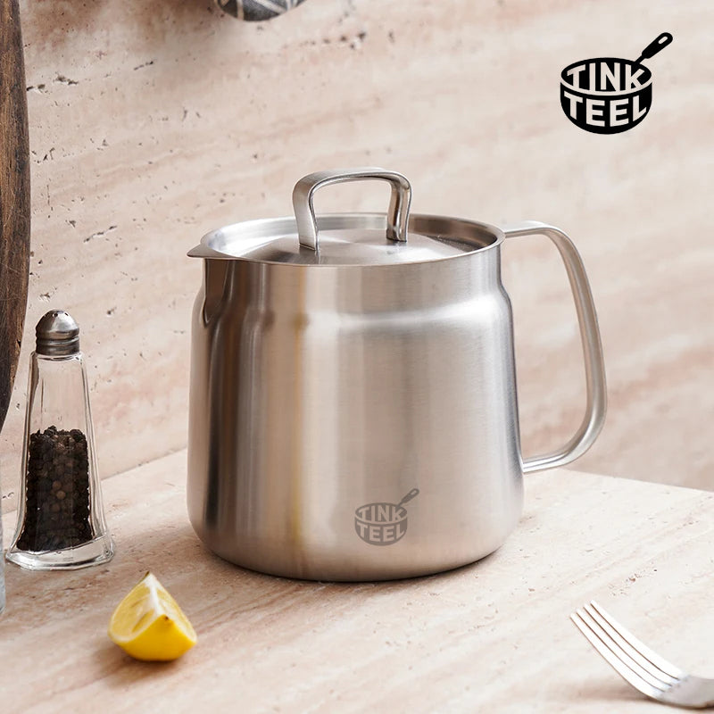 Stainless Steel Deep Fryer Pot with Basket & Strainer